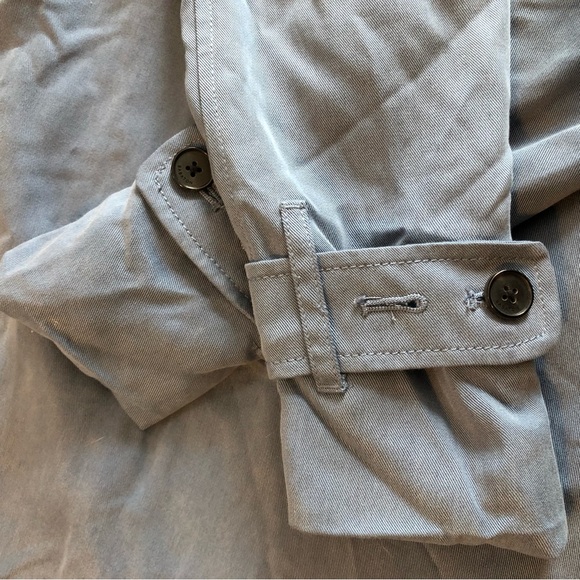 Aritzia Babaton Lawson Open Front Trench Coat in Smoky Blue - Picture 9 of 12